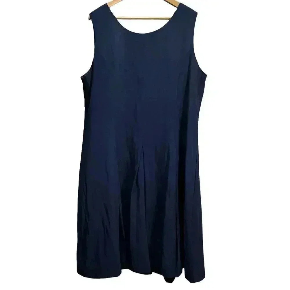 Coldwater Creek Women's Sleeveless Navy V-Neck Dress Size 20‎